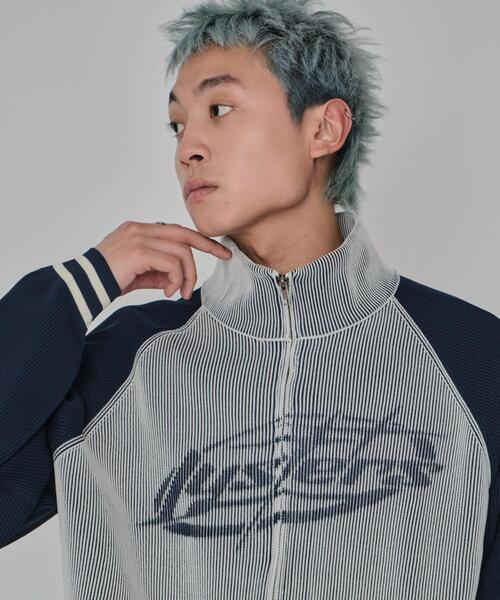WEGO(ウィゴー)の「WEGO/ラグラングラフィックニットブルゾン(カーディガン/ボレロ・メンズ・オフホワイト/ブラック・MEDIUM/LARGE)」の13枚目の写真