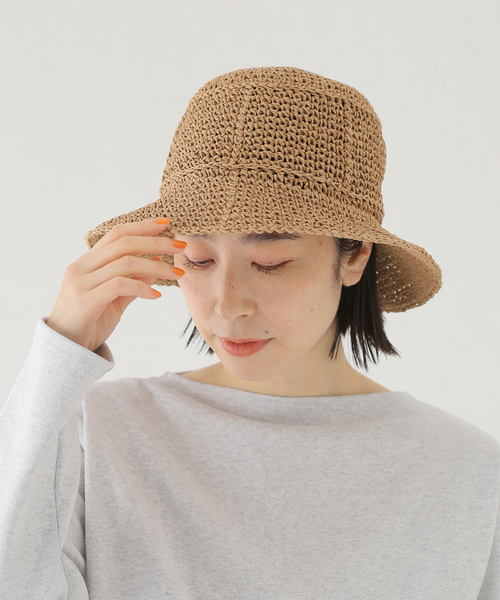 B.C STOCK（ベーセーストック）の「切り替えバケットハット（ハット・レディース・ベージュ/ブラウン・FREE）」の4枚目の写真