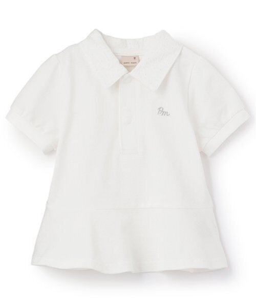petit main（プティマイン）の「【リンク】ペプラムポロシャツ(キッズ)（ポロシャツ・キッズ・ライトピンク/ネイビー/オフホワイト・100cm/110cm/90cm/80ｃｍ/130cm/120cm）」の8枚目の写真