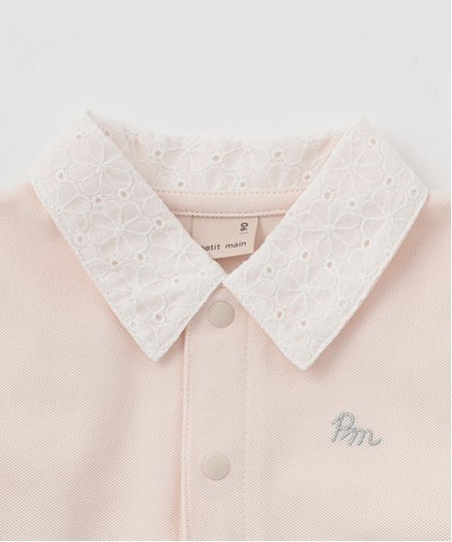 petit main（プティマイン）の「【リンク】ペプラムポロシャツ(キッズ)（ポロシャツ・キッズ・ライトピンク/ネイビー/オフホワイト・100cm/110cm/90cm/80ｃｍ/130cm/120cm）」の11枚目の写真