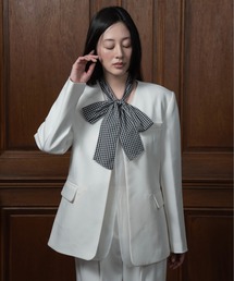 I_am(ACA)sheer docking nocollar jacket / VA[hbLOm[J[WPbg(m[J[WPbg)