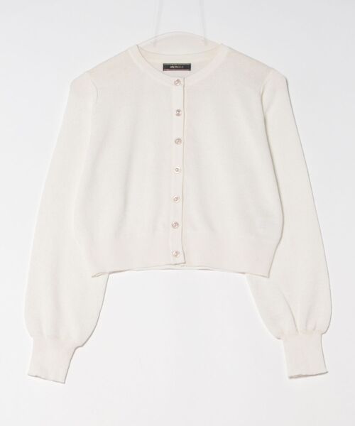 SWINGLE（スウィングル）の「パールボタンコンパクトラメニットカーディガン（カーディガン/ボレロ・レディース・ピンク/ライトベージュ/ミント/ネイビー・FREE）」の16枚目の写真