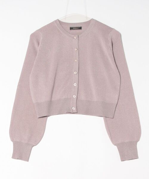 SWINGLE（スウィングル）の「パールボタンコンパクトラメニットカーディガン（カーディガン/ボレロ・レディース・ピンク/ライトベージュ/ミント/ネイビー・FREE）」の17枚目の写真