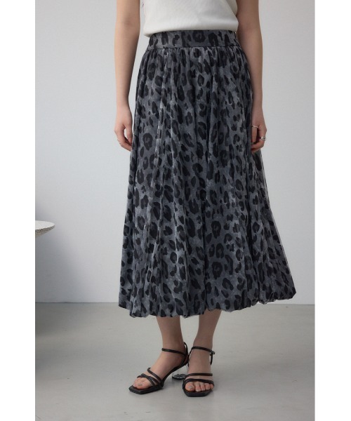 AZUL by moussy(アズールバイマウジー)の「チュールレイヤードバルーンスカート(スカート・レディース・アイボリー/ブラック/ブラック系その他・FREE)」の1枚目の写真