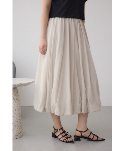AZUL by moussy(アズールバイマウジー)の「チュールレイヤードバルーンスカート(スカート・レディース・アイボリー/ブラック/ブラック系その他・FREE)」の18枚目の写真