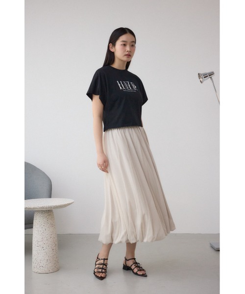 AZUL by moussy(アズールバイマウジー)の「チュールレイヤードバルーンスカート(スカート・レディース・アイボリー/ブラック/ブラック系その他・FREE)」の17枚目の写真