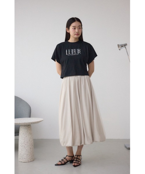 AZUL by moussy(アズールバイマウジー)の「チュールレイヤードバルーンスカート(スカート・レディース・アイボリー/ブラック/ブラック系その他・FREE)」の16枚目の写真