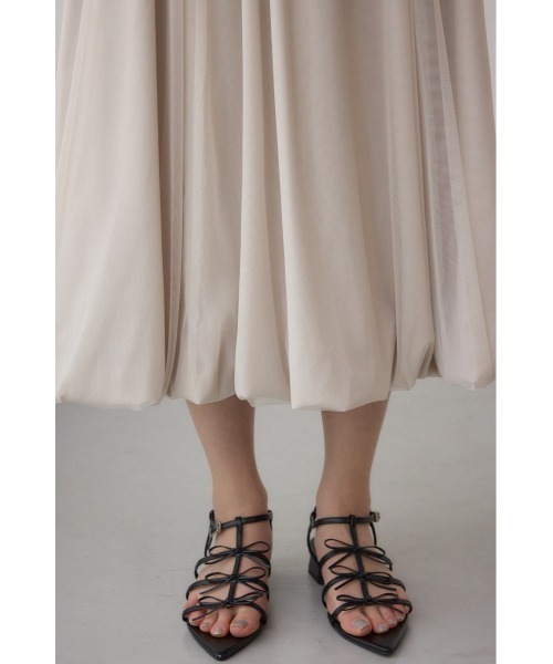 AZUL by moussy(アズールバイマウジー)の「チュールレイヤードバルーンスカート(スカート・レディース・アイボリー/ブラック/ブラック系その他・FREE)」の10枚目の写真