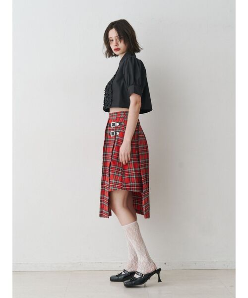 jouetie(ジュエティ)の「クロップドフリルブラウス(シャツ/ブラウス・レディース・ブラック/ブルー/オフホワイト・MEDIUM)」の12枚目の写真