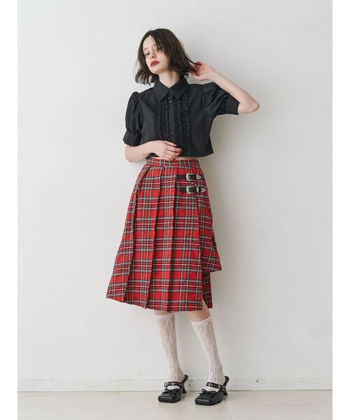 jouetie(ジュエティ)の「クロップドフリルブラウス(シャツ/ブラウス・レディース・ブラック/ブルー/オフホワイト・MEDIUM)」の13枚目の写真