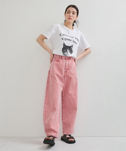 le cercle ADAM ET ROPE'(ルセルクルアダムエロペ)の「硫化染めカツラギパンツ(デニムパンツ・レディース・ピンク/イエロー/ブルー系その他6/レンガ/ベージュ系/ブルー系・FREE)」の18枚目の写真
