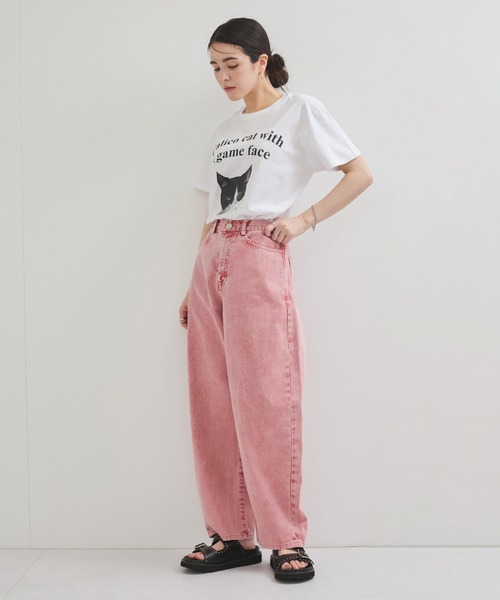 le cercle ADAM ET ROPE'(ルセルクルアダムエロペ)の「硫化染めカツラギパンツ(デニムパンツ・レディース・ピンク/イエロー/ブルー系その他6/レンガ/ベージュ系/ブルー系・FREE)」の17枚目の写真
