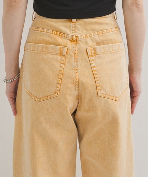 le cercle ADAM ET ROPE'(ルセルクルアダムエロペ)の「硫化染めカツラギパンツ(デニムパンツ・レディース・ピンク/イエロー/ブルー系その他6/レンガ/ベージュ系/ブルー系・FREE)」の12枚目の写真