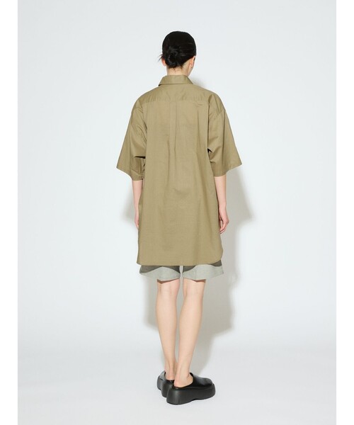 セール】MIDIUMISOLID for Ladies ハーフスリーブワイドシャツ