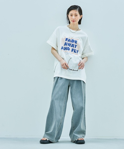 LAKOLE（ラコレ）の「VTGロゴTEE / 328669（Tシャツ/カットソー・レディース・ブルー/チャコール/オレンジ/オフホワイト・FREE）」の10枚目の写真