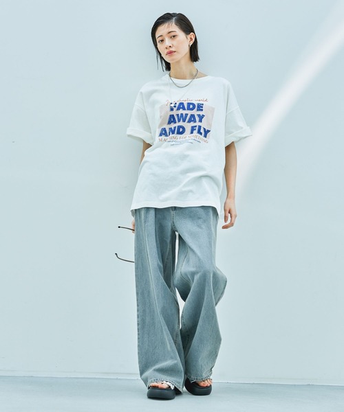 LAKOLE（ラコレ）の「VTGロゴTEE / 328669（Tシャツ/カットソー・レディース・ブルー/チャコール/オレンジ/オフホワイト・FREE）」の12枚目の写真