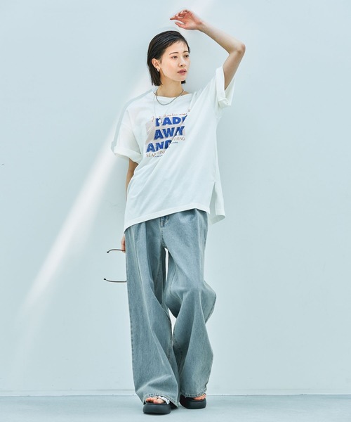 LAKOLE（ラコレ）の「VTGロゴTEE / 328669（Tシャツ/カットソー・レディース・ブルー/チャコール/オレンジ/オフホワイト・FREE）」の13枚目の写真