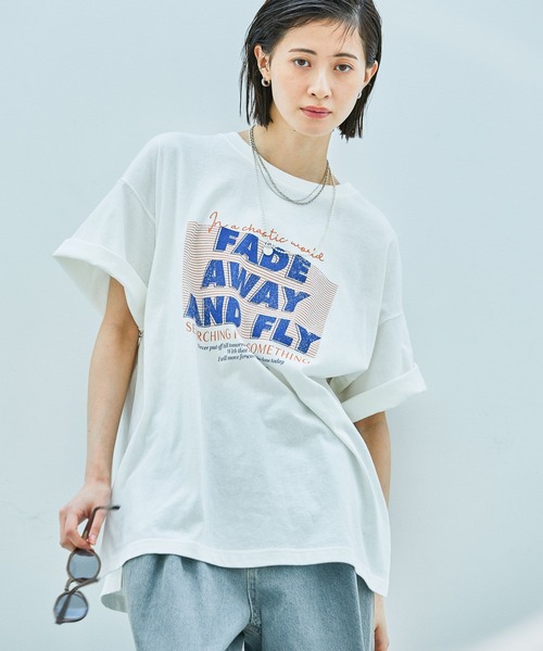 LAKOLE（ラコレ）の「VTGロゴTEE / 328669（Tシャツ/カットソー・レディース・ブルー/チャコール/オレンジ/オフホワイト・FREE）」の14枚目の写真