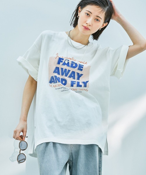 LAKOLE（ラコレ）の「VTGロゴTEE / 328669（Tシャツ/カットソー・レディース・ブルー/チャコール/オレンジ/オフホワイト・FREE）」の15枚目の写真