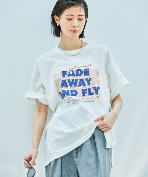 LAKOLE（ラコレ）の「VTGロゴTEE / 328669（Tシャツ/カットソー・レディース・ブルー/チャコール/オレンジ/オフホワイト・FREE）」の16枚目の写真