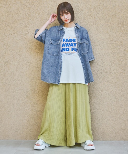 LAKOLE（ラコレ）の「VTGロゴTEE / 328669（Tシャツ/カットソー・レディース・ブルー/チャコール/オレンジ/オフホワイト・FREE）」の17枚目の写真