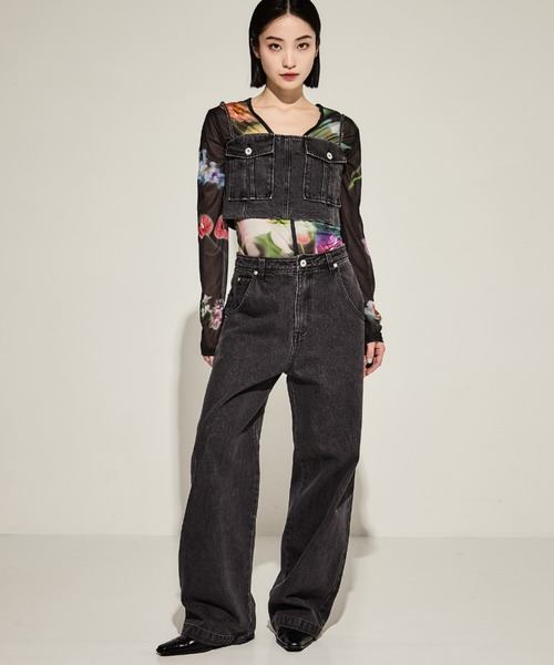 セール】【AMERI/アメリ】BUISTIER DENIM SET ROMPERES（サロペット