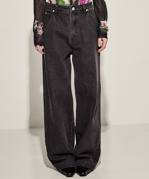 Ameri(アメリ)の「【AMERI/アメリ】BUISTIER DENIM SET ROMPERES(サロペット/オーバーオール・レディース・ブラック/インディゴブルー・24/25)」の11枚目の写真
