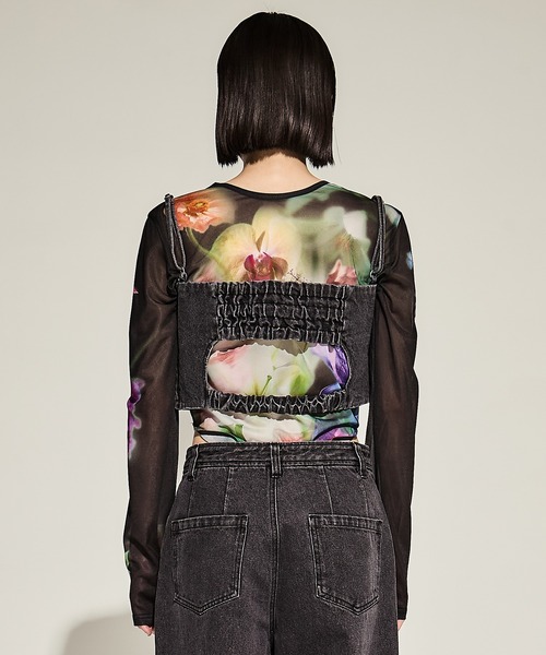 Ameri(アメリ)の「【AMERI/アメリ】BUISTIER DENIM SET ROMPERES(サロペット/オーバーオール・レディース・ブラック/インディゴブルー・24/25)」の10枚目の写真