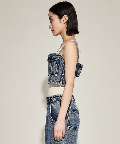 Ameri(アメリ)の「【AMERI/アメリ】BUISTIER DENIM SET ROMPERES(サロペット/オーバーオール・レディース・ブラック/インディゴブルー・24/25)」の20枚目の写真