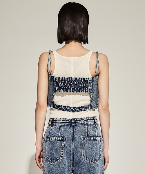 Ameri(アメリ)の「【AMERI/アメリ】BUISTIER DENIM SET ROMPERES(サロペット/オーバーオール・レディース・ブラック/インディゴブルー・24/25)」の21枚目の写真