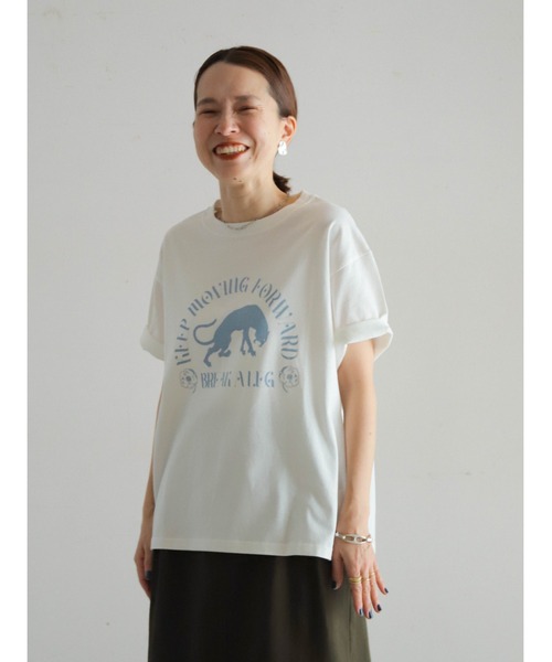FIL DE FER(フィルデフェール)の「パンサーPT 半袖TEE(Tシャツ/カットソー・レディース・ホワイト/チャコールグレー・FREE)」の12枚目の写真