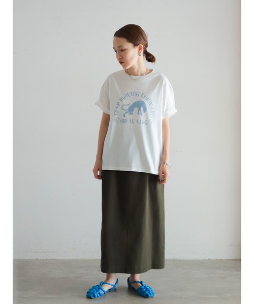 FIL DE FER(フィルデフェール)の「パンサーPT 半袖TEE(Tシャツ/カットソー・レディース・ホワイト/チャコールグレー・FREE)」の15枚目の写真