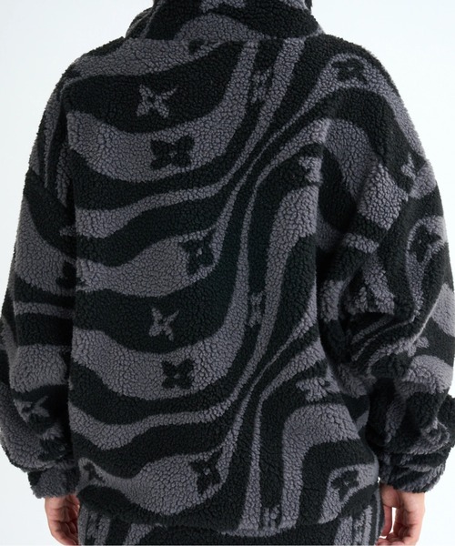 ROXY(ロキシー)の「WANDERER /ロキシーウェーブ柄ボアジャケット(ブルゾン・レディース・ブラック/ミント/レッド・MEDIUM/LARGE/SMALL)」の8枚目の写真