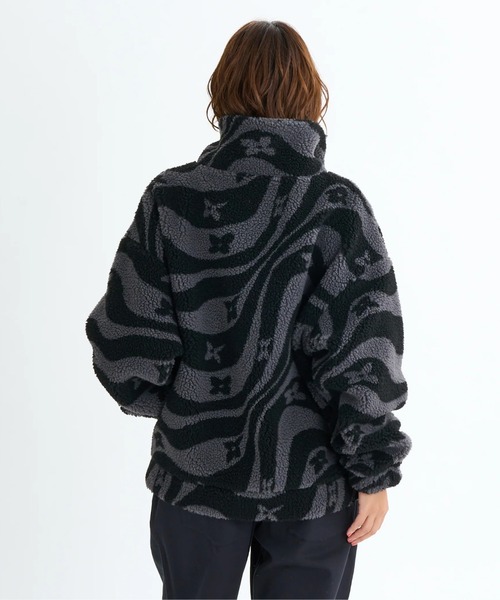 ROXY(ロキシー)の「WANDERER /ロキシーウェーブ柄ボアジャケット(ブルゾン・レディース・ブラック/ミント/レッド・MEDIUM/LARGE/SMALL)」の7枚目の写真