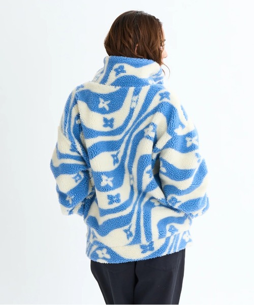 ROXY(ロキシー)の「WANDERER /ロキシーウェーブ柄ボアジャケット(ブルゾン・レディース・ブラック/ミント/レッド・MEDIUM/LARGE/SMALL)」の12枚目の写真