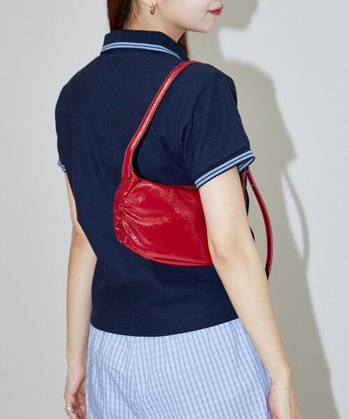 PUBLUX（パブリュクス）の「MARY QUANT × PUBLUX/マリークワント ワンポイント刺繍 鹿の子ポロシャツ　限定展開（ポロシャツ・レディース・ブラック/ナチュラル/ピンク/ネイビー・ﾌﾘ-）」の8枚目の写真