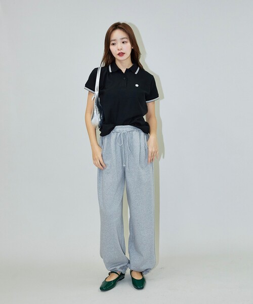 PUBLUX（パブリュクス）の「MARY QUANT × PUBLUX/マリークワント ワンポイント刺繍 鹿の子ポロシャツ　限定展開（ポロシャツ・レディース・ブラック/ナチュラル/ピンク/ネイビー・ﾌﾘ-）」の19枚目の写真