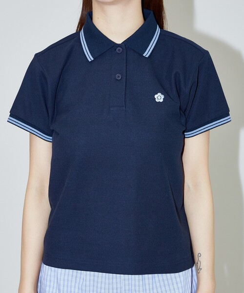 マリークワントポロシャツワンピース 楽天市場】デイジーボタンバイカラーポロ ワンピース