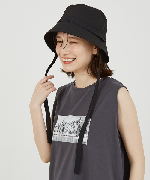 abahouse mavie（アバハウスマヴィ）の「マルチプルリボンバケットハット（ハット・レディース・ブラック/カーキ・フリー）」の4枚目の写真