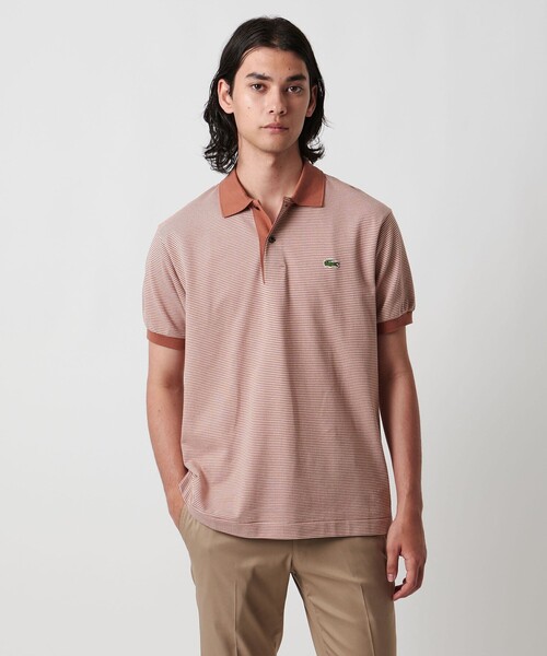 LACOSTE（ラコステ）の「【別注】＜LACOSTE＞ ボーダー スキッパー ポロシャツ（ポロシャツ・メンズ・ネイビー/ライトピンク・4/6/3/5）」の18枚目の写真