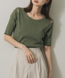 SENSE OF PLACE by URBAN RESEARCH | カットアウトピグメントトップ(5分袖)(Tシャツ/カットソー)