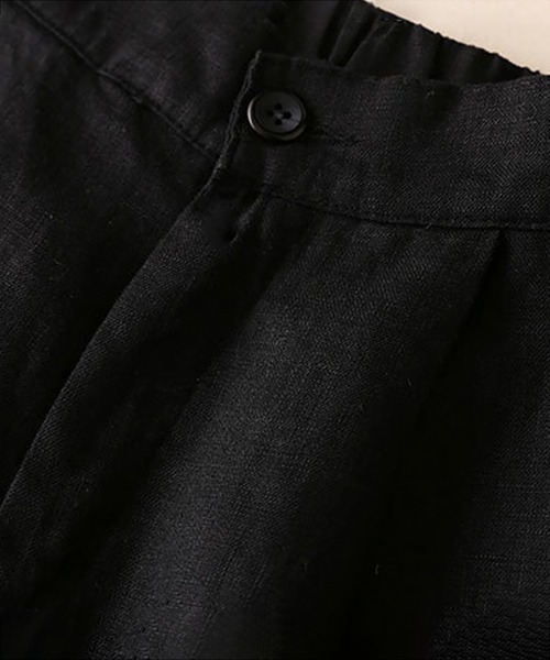 blackdia ocean(ブラックダイヤオーシャン)の「blackdia ocean コットンリネン ワイドクロップドパンツ(その他パンツ・レディース・ライトピンク/ブラック/ベージュ/ホワイト/ライトブルー・MEDIUM/SMALL)」の16枚目の写真