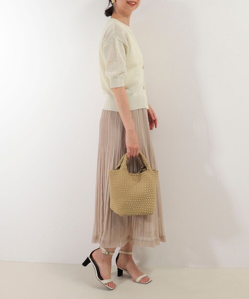 MICO COULIER（ミコクリエ）の「ギマラメカーディガン（カーディガン/ボレロ・レディース・キナリ/ライトグレー/オフホワイト・38）」の18枚目の写真