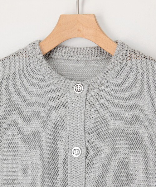 MICO COULIER（ミコクリエ）の「ギマラメカーディガン（カーディガン/ボレロ・レディース・キナリ/ライトグレー/オフホワイト・38）」の8枚目の写真