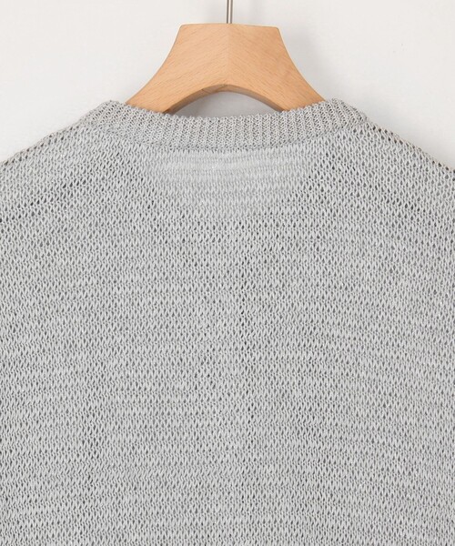 MICO COULIER（ミコクリエ）の「ギマラメカーディガン（カーディガン/ボレロ・レディース・キナリ/ライトグレー/オフホワイト・38）」の7枚目の写真