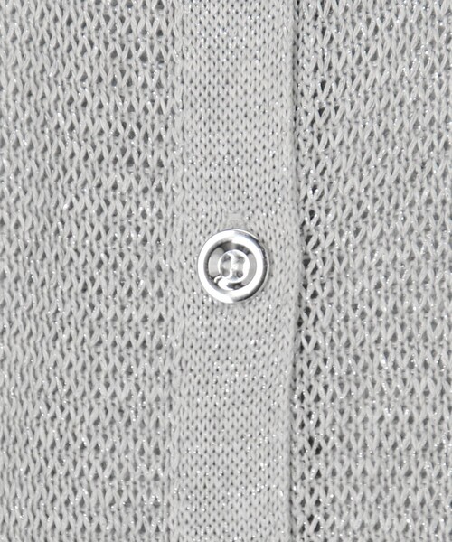 MICO COULIER（ミコクリエ）の「ギマラメカーディガン（カーディガン/ボレロ・レディース・キナリ/ライトグレー/オフホワイト・38）」の4枚目の写真