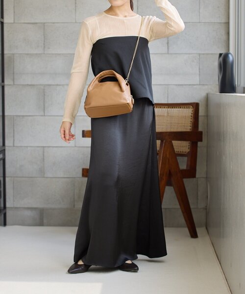 gemeil（ジェムイル）の「レイヤーチェーンバッグ(PT-227)（ショルダーバッグ・レディース・ブラック/キャメル/ダークブラウン/アイボリー・FREE）」の7枚目の写真