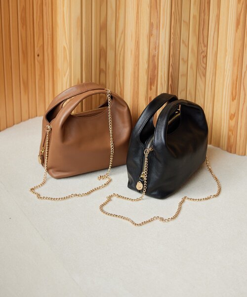 gemeil（ジェムイル）の「レイヤーチェーンバッグ(PT-227)（ショルダーバッグ・レディース・ブラック/キャメル/ダークブラウン/アイボリー・FREE）」の14枚目の写真