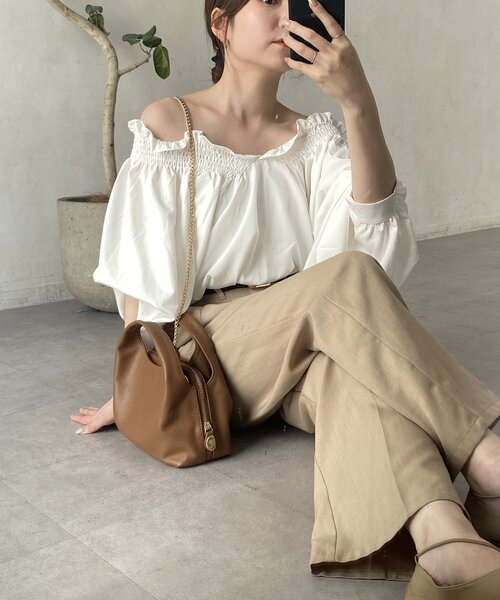 gemeil（ジェムイル）の「レイヤーチェーンバッグ(PT-227)（ショルダーバッグ・レディース・ブラック/キャメル/ダークブラウン/アイボリー・FREE）」の20枚目の写真