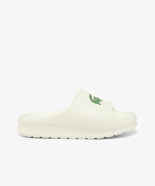 LACOSTE（ラコステ）の「レディース SERVE SLIDE 2.0 224 6 CFA（サンダル・レディース・ホワイト×グリーン・22.5cm/23.5cm/24.0cm/25.0cm）」の2枚目の写真